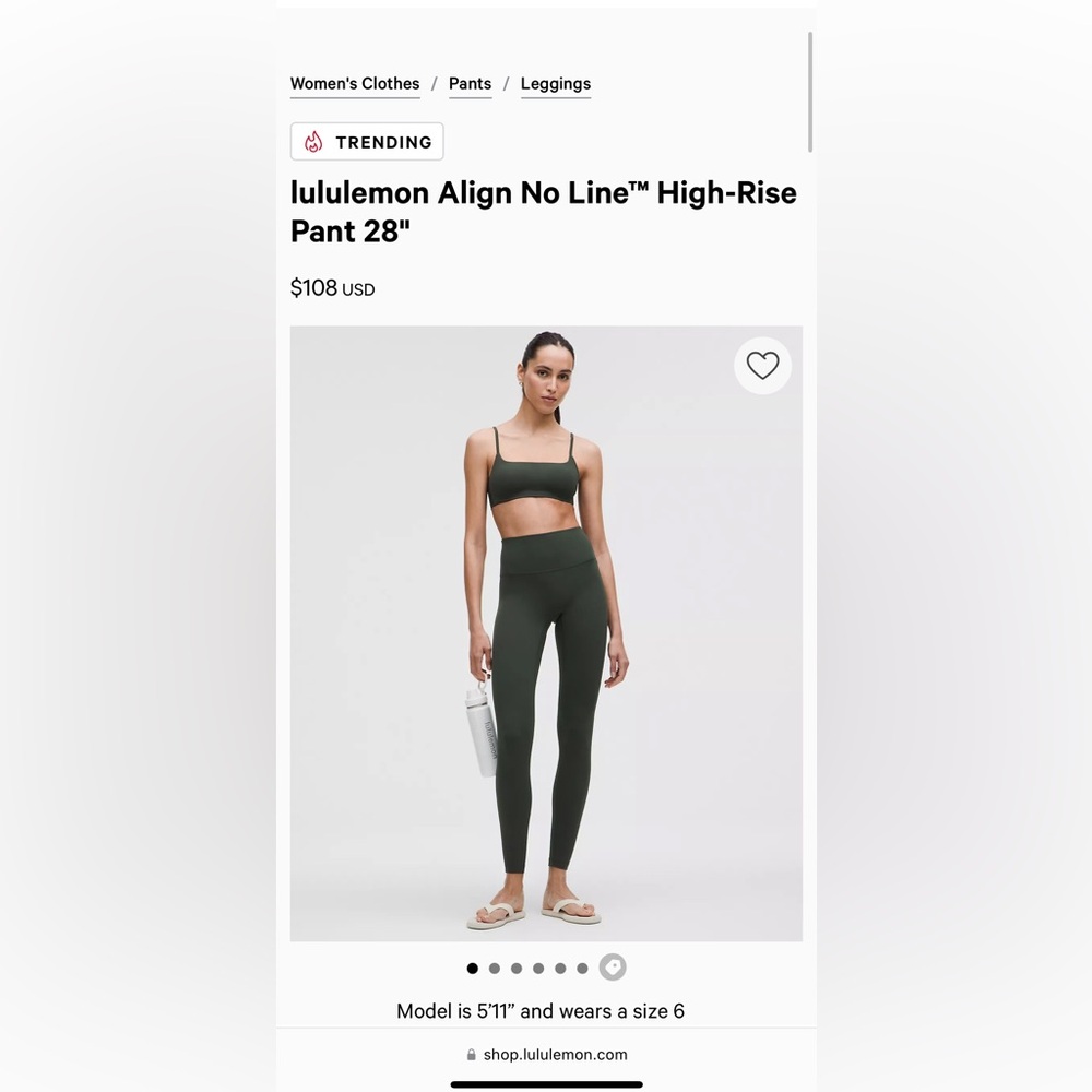 lululemon athletica align Dark Green High-Rise Leggings